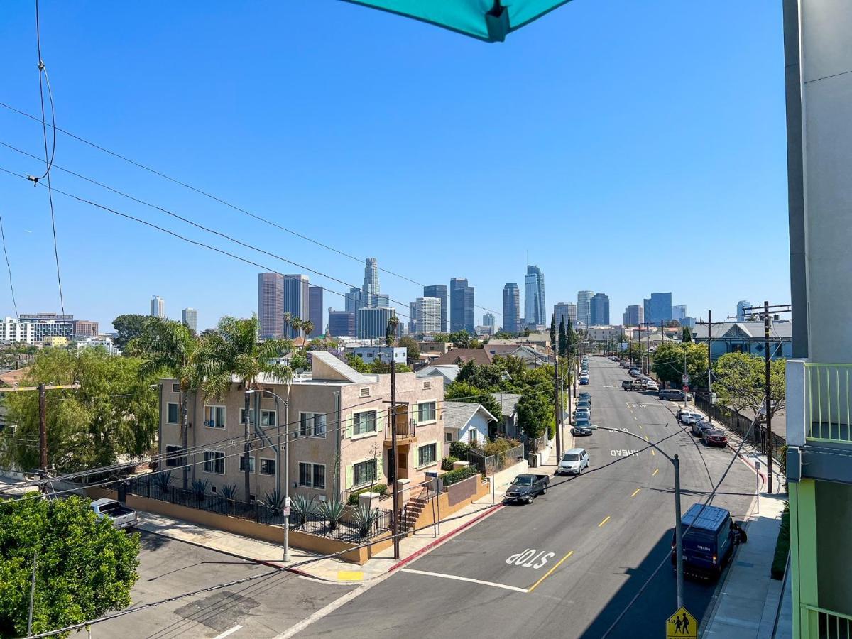 Downtown Los Angeles Skyline Balcony View Modern Penthouse Exterior foto
